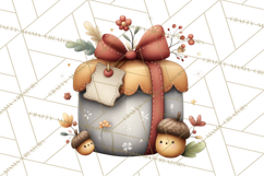 Christmas Turkey PNG, Rustic Holiday Clipart Product Image 5