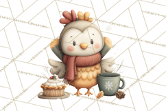 Christmas Turkey PNG, Rustic Holiday Clipart Product Image 4