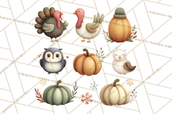 Christmas Turkey PNG, Rustic Holiday Clipart Product Image 5