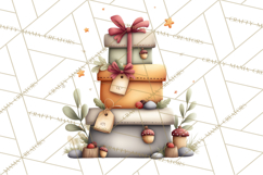 Christmas Turkey PNG, Rustic Holiday Clipart Product Image 2