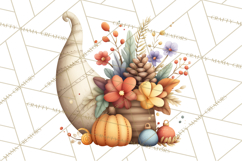 Christmas Turkey PNG, Rustic Holiday Clipart Product Image 3