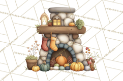 Christmas Turkey PNG, Rustic Holiday Clipart Product Image 4