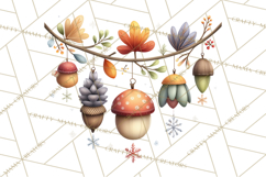 Christmas Turkey PNG, Rustic Holiday Clipart Product Image 5