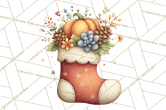 Christmas Turkey PNG, Rustic Holiday Clipart Product Image 2
