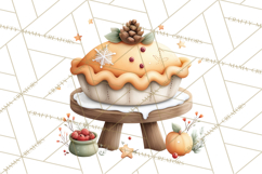Christmas Turkey PNG, Rustic Holiday Clipart Product Image 3