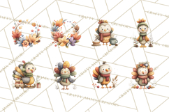 Christmas Turkey PNG, Rustic Holiday Clipart Product Image 4