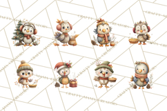 Christmas Turkey PNG, Rustic Holiday Clipart Product Image 5