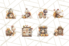 Christmas Turkey PNG, Rustic Holiday Clipart Product Image 6
