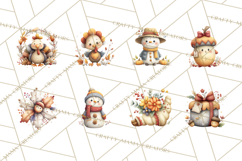 Christmas Turkey PNG, Rustic Holiday Clipart Product Image 7