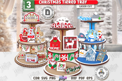 Christmas Tiered Tray Laser Cut Bundle | Festive Tiered Tray Product Image 1