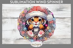 Christmas Tiger v1 Entangled in Lights Wind Spinner Sublimat Product Image 1