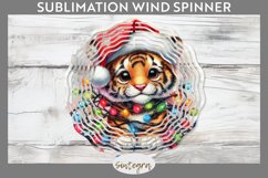 Christmas Tiger v3 Entangled in Lights Wind Spinner Sublimat Product Image 1