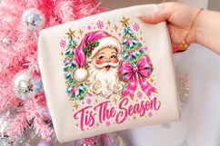 Christmas Tis The Season Png, Pink Christmas Tree Coquette Product Image 2