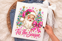 Christmas Tis The Season Png, Pink Christmas Tree Coquette Product Image 3