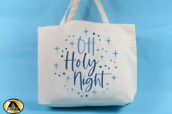 Oh Holy Night SVG Christmas Round Door Sign SVG Ornament SVG Product Image 4