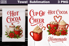 Vintage Christmas Cocoa Towel | Christmas Quotes Towel Product Image 1