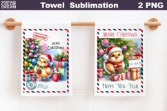 Christmas Chicken Kitchen Towel | Merry Christmas Towel Product Image 1