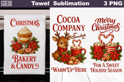 Vintage Christmas Cocoa Towel | Christmas Quotes Towel Product Image 1