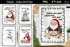 Christmas Towel Sublimation|Funny Holiday Quotes|Santa|Goose Product Image 1