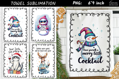 Christmas Towel Sublimation|Funny Holiday Quotes|Snowman Product Image 1
