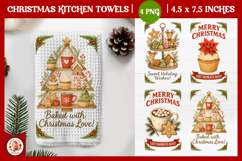 Christmas Kitchen Towel, Vintage Christmas Cookies Product Image 1