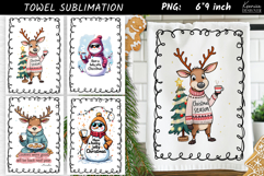 Christmas Towel Sublimation|Funny Holiday Quotes|Snowman Product Image 1
