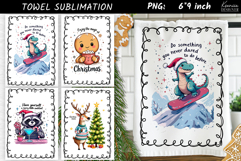 Christmas Towel Sublimation|Funny Holiday Quotes|Reindeer Product Image 1