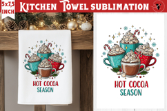 Christmas kitchen towel sublimation | Holiday baking print Product Image 1