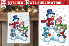 Christmas kitchen towel sublimation | Holiday baking print Product Image 1