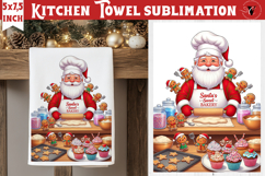 Christmas kitchen towel sublimation | Holiday baking print Product Image 1