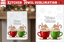 Christmas kitchen towel sublimation | Holiday baking print Product Image 1