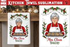 Christmas kitchen towel sublimation | Holiday baking print Product Image 1