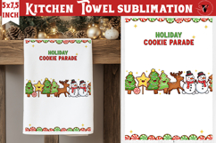 Christmas kitchen towel sublimation | Holiday baking print Product Image 1