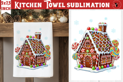 Christmas kitchen towel sublimation | Holiday baking print Product Image 1