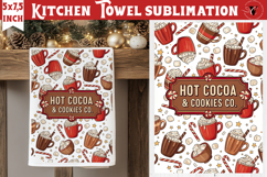 Christmas kitchen towel sublimation | Holiday baking print Product Image 1