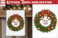 Christmas kitchen towel sublimation | Holiday baking print Product Image 1