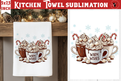 Christmas kitchen towel sublimation | Holiday baking print Product Image 1