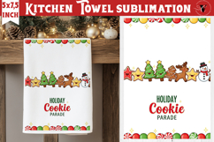 Christmas kitchen towel sublimation | Holiday baking print Product Image 1