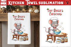 Christmas kitchen towel sublimation | Holiday baking print Product Image 1
