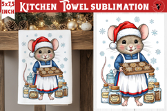 Christmas kitchen towel sublimation | Holiday baking print Product Image 1