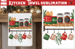 Christmas kitchen towel sublimation | Holiday baking print Product Image 1