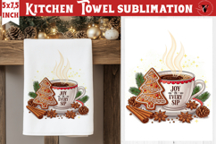 Christmas kitchen towel sublimation | Holiday baking print Product Image 1