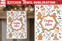 Christmas kitchen towel sublimation | Holiday baking print Product Image 1