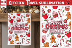 Christmas kitchen towel sublimation | Holiday baking print Product Image 1