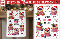 Christmas kitchen towel sublimation | Holiday baking print Product Image 1
