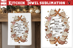 Christmas kitchen towel sublimation | Holiday baking print Product Image 1