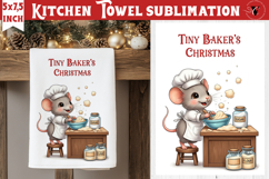 Christmas kitchen towel sublimation | Holiday baking print Product Image 1