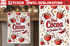 Christmas kitchen towel sublimation | Holiday baking print Product Image 1