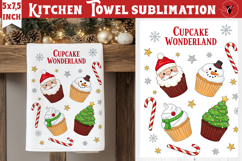 Christmas kitchen towel sublimation | Holiday baking print Product Image 1
