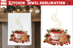 Christmas kitchen towel sublimation | Holiday baking print Product Image 1